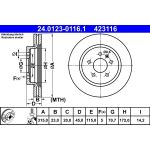 Bremsscheibe Opel T. Zafira 1.6-2.0 Cdti 11 24.0123-0116.1 Bremsscheibe Opel T. Zafira 1.6-2.0 Cdti 11 24.0123-0116.1
