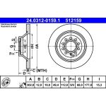 Bremsscheibe Audi T. A6 2.0-4.2 04-11 Power Disc 24.0312-0159.1 Bremsscheibe Audi T. A6 2.0-4.2 04-11 Power Disc 24.0312-0159.1