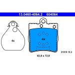ATE Bremsbelagsatz Mercedes-Benz Hinterachse W202/W203/W210 95-07 13.0460-4064.2 ATE Bremsbelagsatz Mercedes-Benz Hinterachse W202/W203/W210 95-07 13.0460-4064.2
