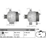 DENSO Generator DAN1138 DENSO Generator DAN1138
