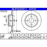 Bremsscheibe Nissan P. Micra 1.0-1.4/1.5D 92-03 24.0112-0137.1 Bremsscheibe Nissan P. Micra 1.0-1.4/1.5D 92-03 24.0112-0137.1