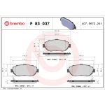 BREMBO Bremsklötze VA P 83 037 BREMBO Bremsklötze VA P 83 037