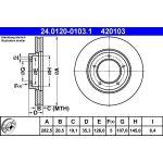 Bremsscheibe Porsche S. 911/914/924/944 67-88 24.0120-0103.1 Bremsscheibe Porsche S. 911/914/924/944 67-88 24.0120-0103.1