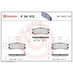 BREMBO Bremsklötze HA P 54 012 BREMBO Bremsklötze HA P 54 012