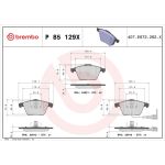 BREMBO Bremsklötze Xtra VA P 85 129X BREMBO Bremsklötze Xtra VA P 85 129X