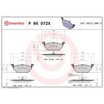 BREMBO Bremsklötze Xtra VA P 85 072X BREMBO Bremsklötze Xtra VA P 85 072X