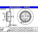 Bremsscheibe Jeep T. Compass/Patriot 2.0-2.4 4X4 07- Le/Pr 24.0110-0372.1 Bremsscheibe Jeep T. Compass/Patriot 2.0-2.4 4X4 07- Le/Pr 24.0110-0372.1
