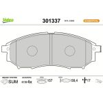 Valeo Bremsbelagsatz 301337 Valeo Bremsbelagsatz 301337