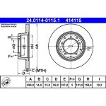 Bremsscheibe Land Rover T. Defender 2.2-3.9 4X4 90-16 24.0114-0115.1 Bremsscheibe Land Rover T. Defender 2.2-3.9 4X4 90-16 24.0114-0115.1