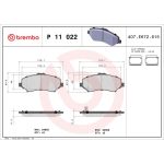 BREMBO Bremsklötze VA P 11 022 BREMBO Bremsklötze VA P 11 022