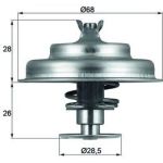 Thermostateinsatz mit Dichtung TX 75 80D Thermostateinsatz mit Dichtung TX 75 80D