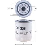 OC 238 MAHLE Ölfilter OC 238, Anschraubfilter, Höhe 114,6 mm – u. a. für Jaguar Xj Coupé, Xj, Xjsc Convertible (X27) – OE Nummer C42797 - l OC 238 MAHLE Ölfilter OC 238, Anschraubfilter, Höhe 114,6 mm – u. a. für Jaguar Xj Coupé, Xj, Xjsc Convertible (X27) – OE Nummer C42797 - l