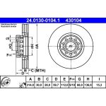 Bremsscheibe Audi S. A6/A8 2.8-4.2 94-02 24.0130-0104.1 Bremsscheibe Audi S. A6/A8 2.8-4.2 94-02 24.0130-0104.1