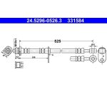 ATE Bremsschlauch 24.5296-0526.3 ATE Bremsschlauch 24.5296-0526.3