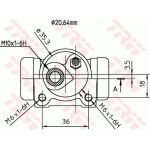 TRW Radbremszylinder BWF160 TRW Radbremszylinder BWF160