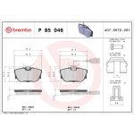 BREMBO Bremsklötze HA P 85 046 BREMBO Bremsklötze HA P 85 046