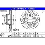 Bremsscheibe Porsche P. Boxster/Cayman 2.7 12- Le 24.0128-0273.1