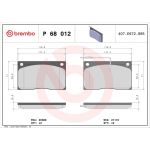 BREMBO Bremsklötze VA P 68 012 BREMBO Bremsklötze VA P 68 012