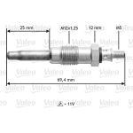 345107 Valeo Glühkerze 345107 345107 Valeo Glühkerze 345107