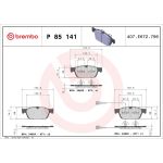 BREMBO Bremsklötze VA P 85 141 BREMBO Bremsklötze VA P 85 141