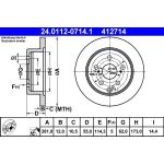 Bremsscheibe Toyota T. Rav-4 2.0-3.5 05 24.0112-0714.1 Bremsscheibe Toyota T. Rav-4 2.0-3.5 05 24.0112-0714.1