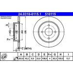 Bremsscheibe Ford T. Focus 98-04 Power Disc 24.0310-0115.1 Bremsscheibe Ford T. Focus 98-04 Power Disc 24.0310-0115.1