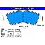 Bremsbelagsatz Citroen P. Berlingo/C2/C3/C4/Ds3/Xsara 1,0-2,0 96 13.0460-3994.2 Bremsbelagsatz Citroen P. Berlingo/C2/C3/C4/Ds3/Xsara 1,0-2,0 96 13.0460-3994.2
