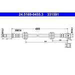 ATE Bremsschlauch 24.5169-0455.3 ATE Bremsschlauch 24.5169-0455.3