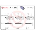 BREMBO Bremsklötze VA P 85 082 BREMBO Bremsklötze VA P 85 082