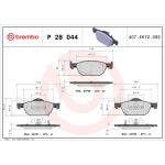 BREMBO Bremsklötze VA P 28 044 BREMBO Bremsklötze VA P 28 044