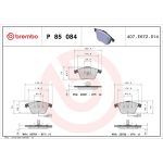 BREMBO Bremsklötze VA P 85 084 BREMBO Bremsklötze VA P 85 084