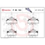 BREMBO Bremsklötze VA P 85 164 BREMBO Bremsklötze VA P 85 164