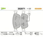 Valeo Bremsbelagsatz 302071 Valeo Bremsbelagsatz 302071