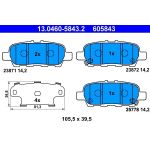 Bremsbelagsatz Nissan T.Cube/Juke/Murano/X-Trail/Qashqai 01 13.0460-5843.2