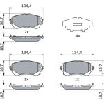 Bosch Bremsbelagsatz Vorderachse 0 986 424 898 Bosch Bremsbelagsatz Vorderachse 0 986 424 898