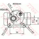 TRW Radbremszylinder BWF166 TRW Radbremszylinder BWF166