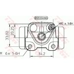 TRW Radbremszylinder BWF273 TRW Radbremszylinder BWF273