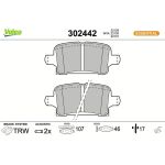 Valeo Bremsbelagsatz 302442 Valeo Bremsbelagsatz 302442