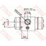 TRW Radbremszylinder BWF195 TRW Radbremszylinder BWF195