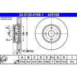 Bremsscheibe Toyota P. Corolla 2.0 D-4D 02-07 24.0125-0168.1 Bremsscheibe Toyota P. Corolla 2.0 D-4D 02-07 24.0125-0168.1