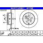 Bremsscheibe Toyota T. Verso 1.6-2.2 D-4D 09 24.0111-0168.1 Bremsscheibe Toyota T. Verso 1.6-2.2 D-4D 09 24.0111-0168.1