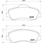 BREMBO Bremsklötze VA P 61 138 BREMBO Bremsklötze VA P 61 138