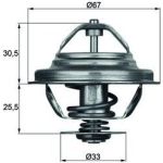 TX 27 80D MAHLE Kühlmittelthermostat TX 27 80D, 80 °C – u. a. für BMW 5er (E28), 3er (E30), 6er (E24) – OE Nummer 11231265085 - l TX 27 80D MAHLE Kühlmittelthermostat TX 27 80D, 80 °C – u. a. für BMW 5er (E28), 3er (E30), 6er (E24) – OE Nummer 11231265085 - l
