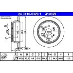 Bremsscheibe Honda T. Cr-V 1.6-2.4 05 24.0110-0329.1 Bremsscheibe Honda T. Cr-V 1.6-2.4 05 24.0110-0329.1