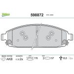 Valeo Bremsbelagsatz 598872 Valeo Bremsbelagsatz 598872