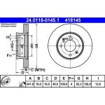 Bremsscheibe Hyundai P. I10 1.0-1.2 08 24.0118-0145.1 Bremsscheibe Hyundai P. I10 1.0-1.2 08 24.0118-0145.1