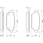 Bosch Bremsbelagsatz 0 986 424 464