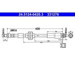 ATE Bremsschlauch 24.5124-0420.3 ATE Bremsschlauch 24.5124-0420.3