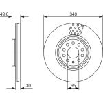 Bosch Bremsscheibe Vorderachse 0 986 479 734 Bosch Bremsscheibe Vorderachse 0 986 479 734