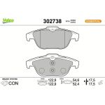 Valeo Bremsbelagsatz 302738 Valeo Bremsbelagsatz 302738